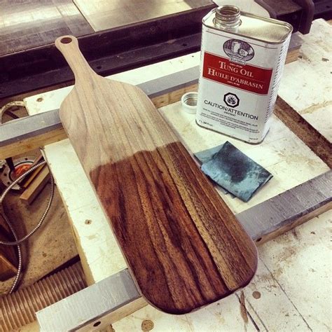 Raw Tung oil application on this beautiful walnut serving board | Walnut serving boards, Fine ...