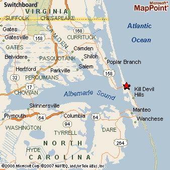 Where is Kitty Hawk, North Carolina? see area map & more