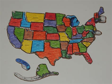 DIY United States Map Puzzle