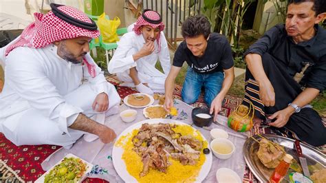 Unseen SAUDI ARABIA Village Food!! Whole Goat RICE PLATTER in Jazan (Yemen Border)!! - Win Big ...