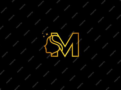 Premium Vector | A yellow logo with the letter m