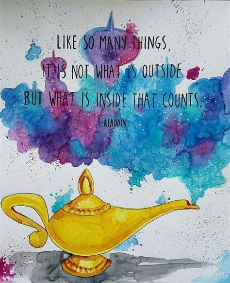 PRINT Aladdin Illustrated Watercolor Quote, Magic Lamp, Genie's Lamp ...