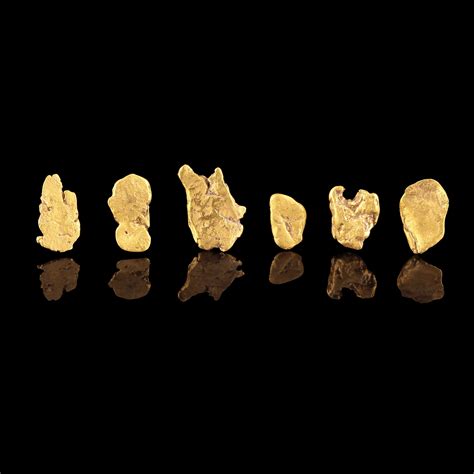 Gold Nuggets (6 pieces) (RARE locality specimens) | Rich Hill, east of ...