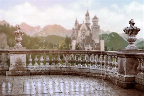 Magical Castle and Forest Digital Background for Princes and | Etsy