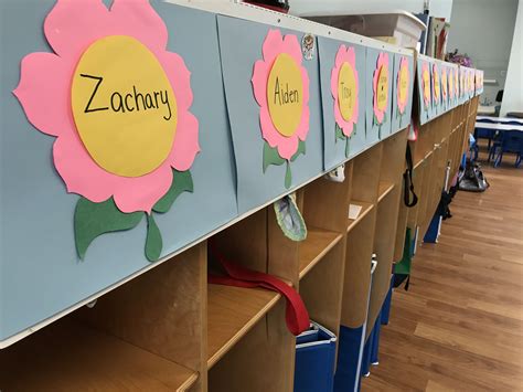 Printable Spring Name Tags For Cubbies