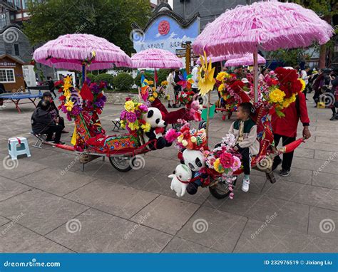 Traditional Rickshaw in Chengdu, China. 24 Oct 2021 Editorial Stock Image - Image of india, road ...