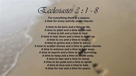 A Time for Everything: Dramatic Reading of Ecclesiastes 3:1-8