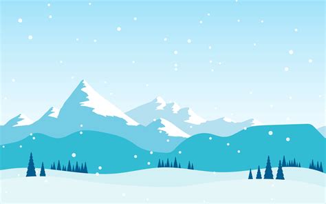 Natural Landscape Panorama View Cold Snowy Stock Vector (Royalty Free ...