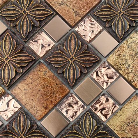 Glass tile Brown glass mosaic tiles crystal glass tile | Hominter.com