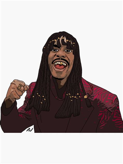 "Rick James (Dave Chappelle) Sticker" Sticker for Sale by ...