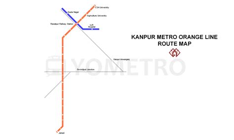 Kanpur Metro Map 2024, Stations & Metro Lines Maps - YoMetro