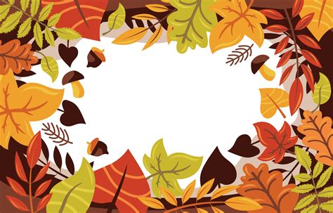 Fall Leaves Border Background 2860346 Vector Art at Vecteezy