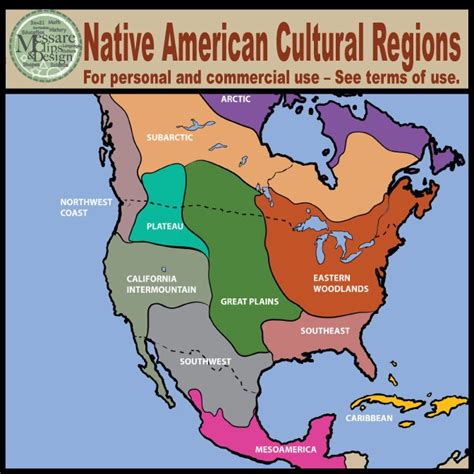 Map Clipart: North America Native American Cultural Regions