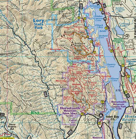 Front Range Trails | Colorado Recreation Topo Map | Latitude 40° maps