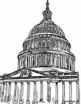 Capitol Building Coloring Page sketch template