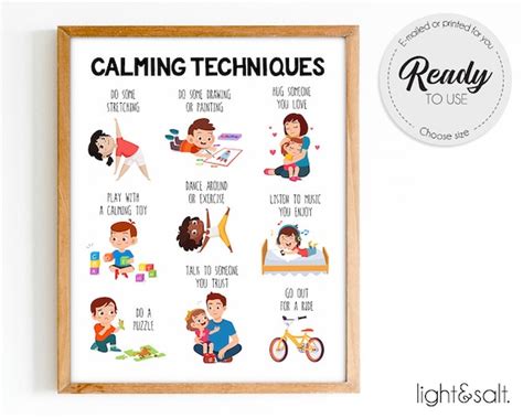 Printable Calming Techniques for Kids Calming Corner Calm - Etsy