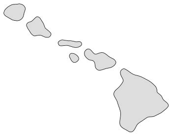 Hawaii Outline Road Map