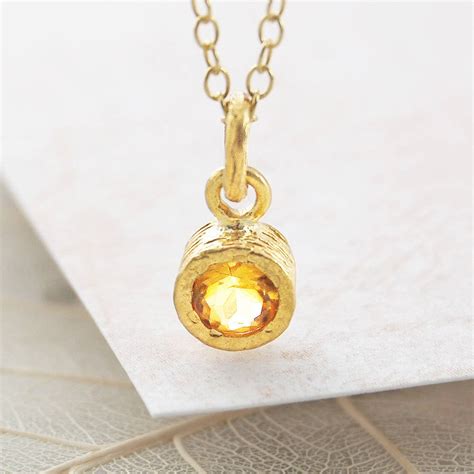 citrine november birthstone gold jewellery gift set by embers gemstone jewellery ...