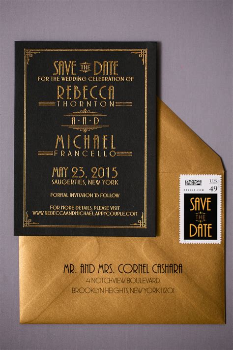 Art Deco Wedding Invitations - Gourmet Invitations | Art deco wedding ...