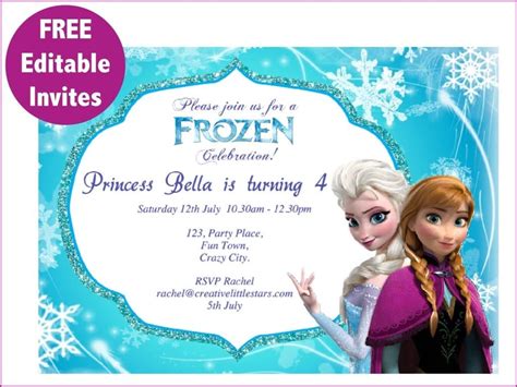 Frozen Invitation Template Free