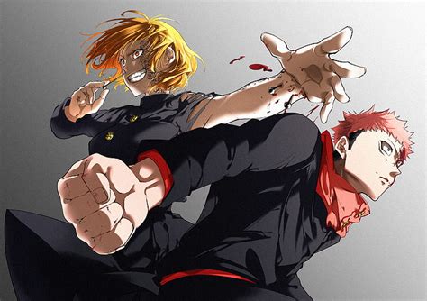 2K free download | Anime, Jujutsu Kaisen, Yuji Itadori, Pink Hair, School Uniform, Boy, Nobara ...