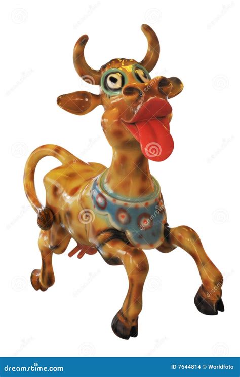 Crazy cow stock photo. Image of fairground, isolated, animal - 7644814