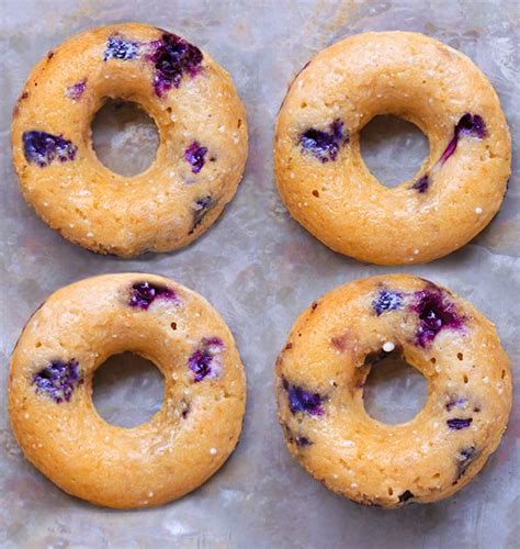 Blueberry Baked Donuts - Refined Sugar Free!