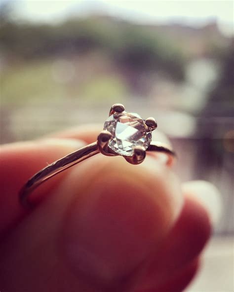 Rose Cut Diamond Ring - Etsy