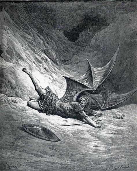 Satan Shown as the Fallen Angel after Having Been Smitten - Gustave Dore - WikiArt.org