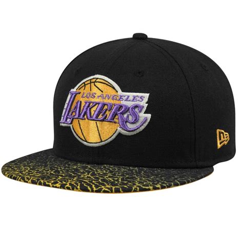 Mens Los Angeles Lakers New Era Black Hardwood Classics Crackle Vize ...