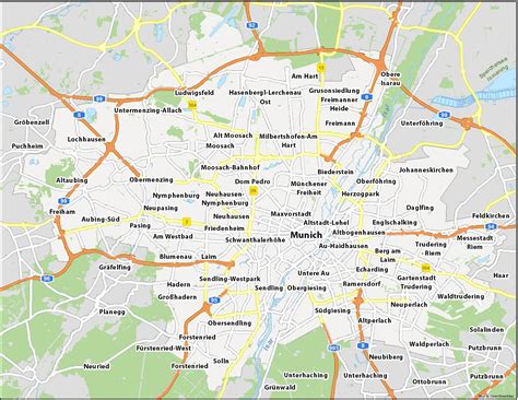 Map of Munich, Germany - GIS Geography