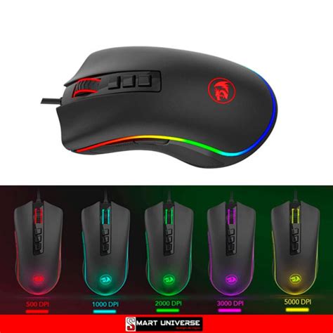 Mouse Gamer Red Dragon Cobra M711 RGB 10000 DPI 7 botones - SMART UNIVERSE S.A