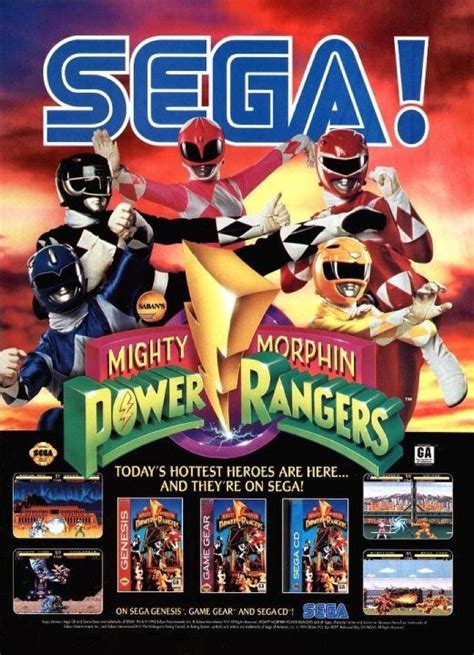 Sega ad for Power Rangers video game | Retro video games, Power rangers, Mighty morphin power ...