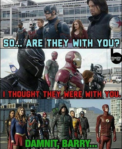 Why Barry!! Why does he have to get everything wrong!! Poor guy... Marvel Jokes, Marvel Dc ...