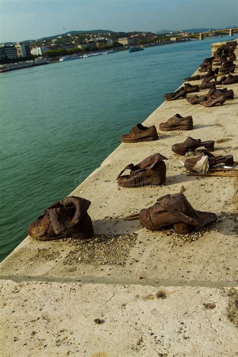 Shoes on the Danube Bank editorial stock photo. Image of magyar - 61615478