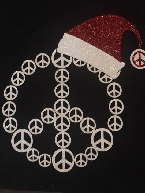 Christmas Shirt Peace Peace Sign Christmas Santa Shirt | Etsy