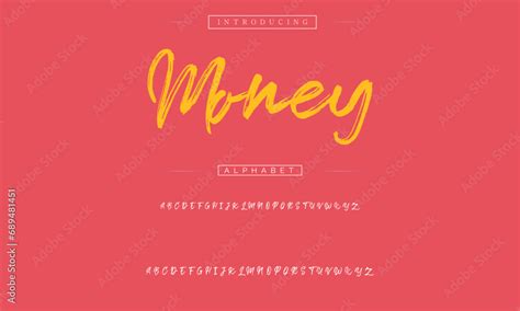 Money BRUSH Signature Font Calligraphy Logotype Script Brush Font Type ...