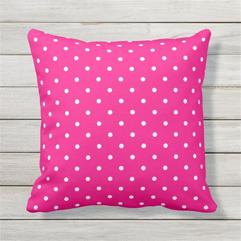 Hot Pink Outdoor Pillows - Polka Dot | Zazzle | Outdoor pillows ...