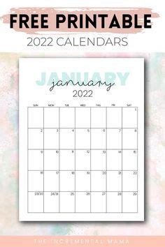 Looking for a cute 2022 calendar printable? Then grab these free ...