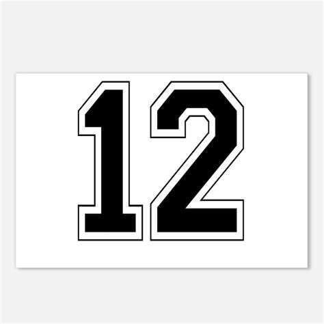 Number 12 Jersey Postcards | Number 12 Jersey Post Card Design Template