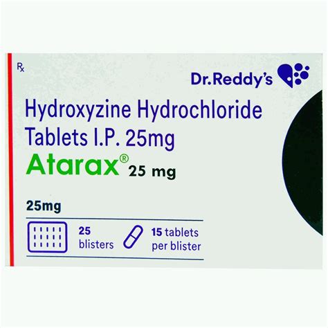 Atarax Hydroxyzine Tablets, 1-15, Non prescription, Rs 43.56/box | ID: 25771206612