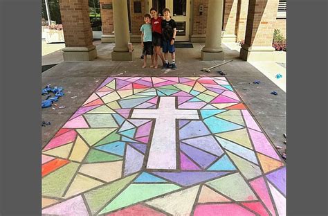 Sanders vows not to erase chalk drawing of cross at the entrance of the ...