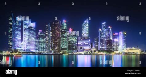 Singapore skyline background Stock Photo - Alamy