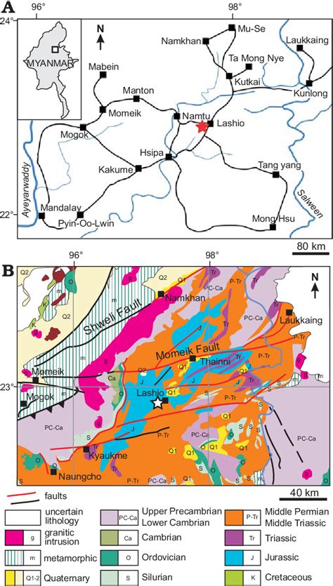 Figure 1 from Edinburgh Explorer The first Triassic vertebrate fossils from Myanmar ...