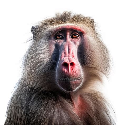 Premium AI Image | A baboon with a red face and a red face.