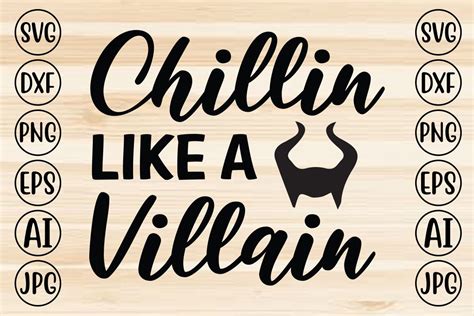 Chillin Like Villain Graphic by CraftMaker · Creative Fabrica