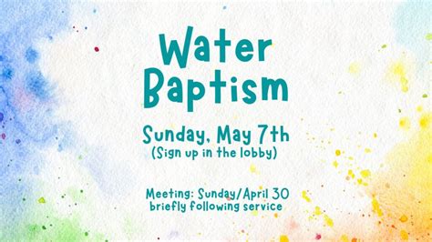 Water Baptism