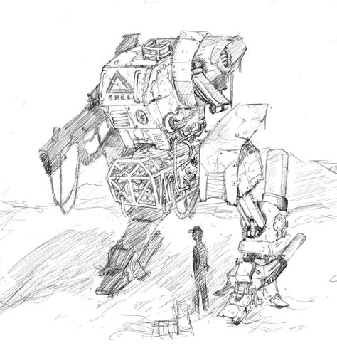 Mech Sketch by CotyP on DeviantArt