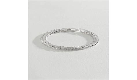 Buy Revere Sterling Silver Double Curb Chain Bracelet | Womens bracelets | Argos