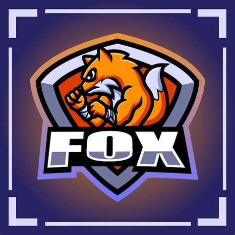 Premium Vector | Fox gaming mascot esport logo design